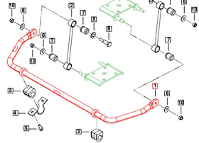 Mahindra Roxor Stabilizer Bar Front 0401EAA02481N Mahindra