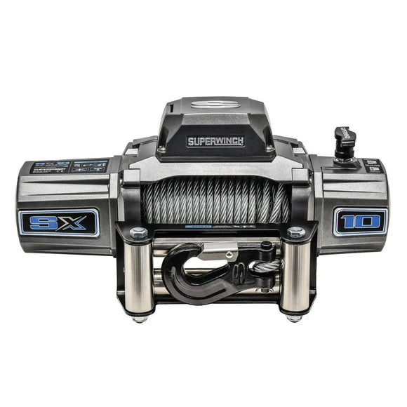Mahindra Roxor SuperWinch SX10 10,000lb Capacity Winch, 3/8 in x 85 ft Steel Rope Superwinch