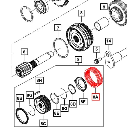 Mahindra Roxor Synchro Sleeve 0703ED0630N Mahindra Direct Parts