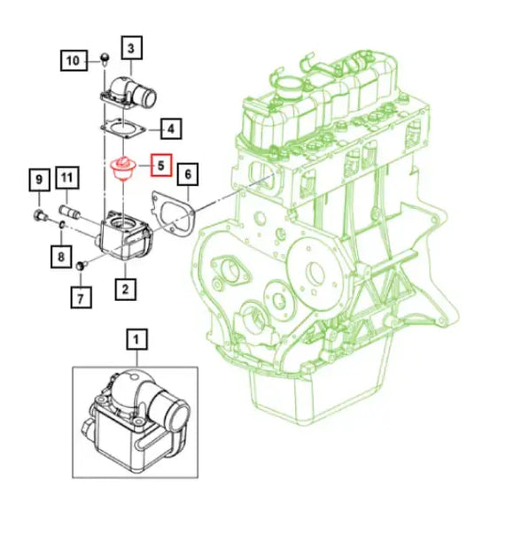 Mahindra Roxor Thermostat 0304EAB01191N Mahindra