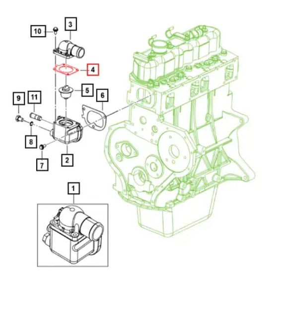 Mahindra Roxor Thermostat Gasket 0311BB0010N Mahindra