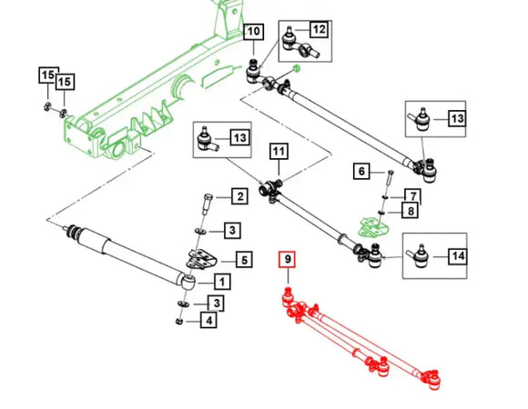 Mahindra Roxor Tie Rod Assembly 1103AAA01750N Mahindra