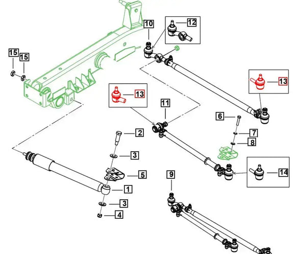 Mahindra Roxor Tie Rod End 0074292 Mahindra