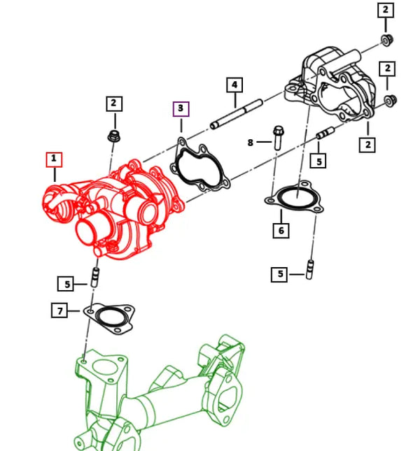 Mahindra Roxor Turbocharger 006050475H01 Mahindra Direct Parts