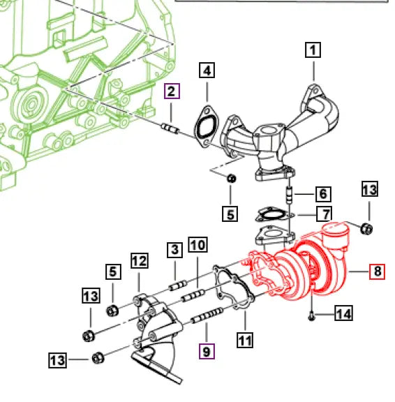 Mahindra Roxor Turbocharger 0305GB0021N Mahindra