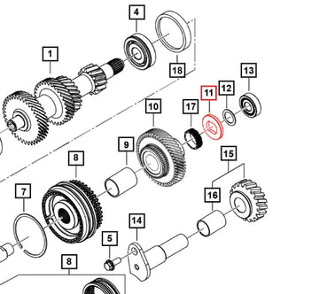 Mahindra Roxor Washer 5th Driving Gear 5.175 0703DAD05060N Mahindra Direct Parts