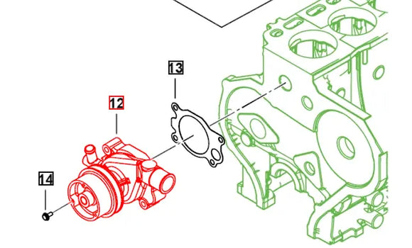 Mahindra Roxor Water Pump 006050470H01 Mahindra Direct Parts