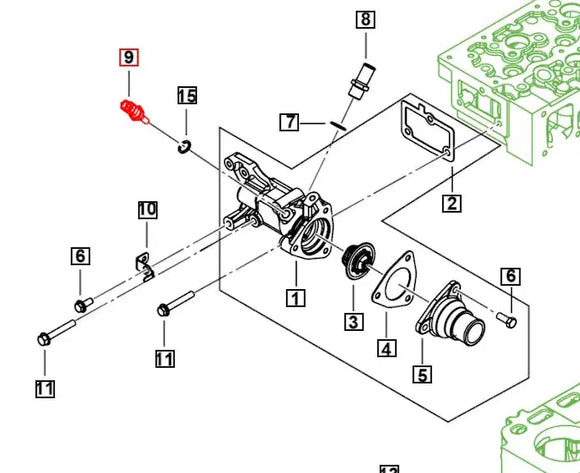 Mahindra Roxor Water Temperature Sensor 03090C0071N Mahindra