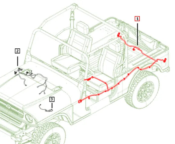 Mahindra Roxor Wire Harness Chassis 1801CUA00261N Mahindra Direct Parts