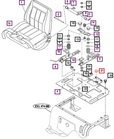 Mahindra Rubber, Cushion 36576180050 Mahindra Direct Parts
