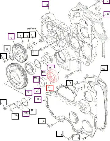 Mahindra Seal, Crankshaft 4W-5359 Mahindra Direct Parts