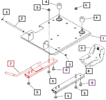 Mahindra Seat Adjuster 10303421000 Mahindra Direct Parts