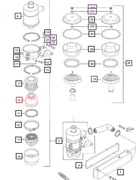 Mahindra Secondary Air Filter 005552723R91 Mahindra Direct Parts