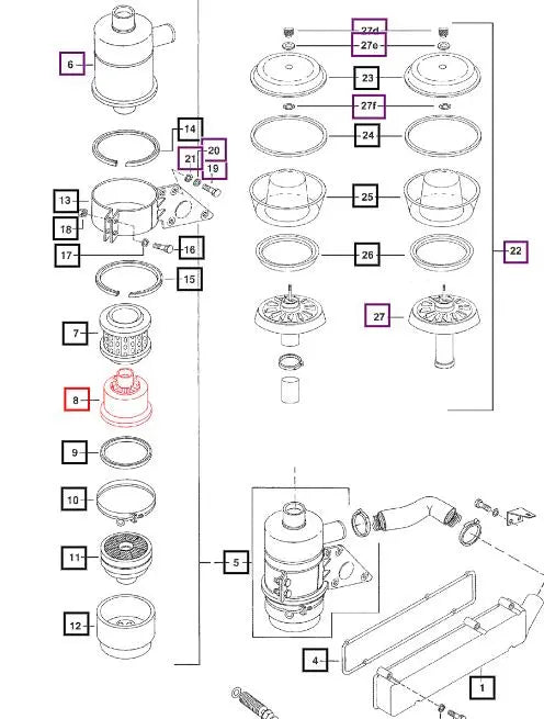 Mahindra Secondary Air Filter 005552723R91 Mahindra Direct Parts