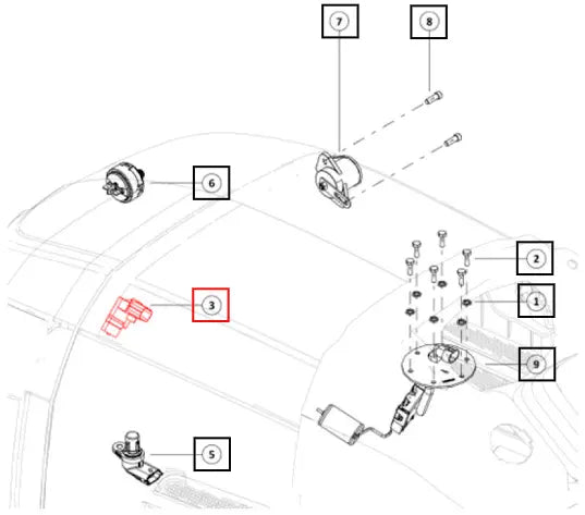 Mahindra Sensor Pick Up 007706883K91 Mahindra Direct Parts