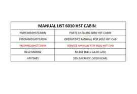 Mahindra Service Manual PMSM6010HSTCABIN Mahindra Direct Parts