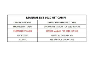 Mahindra Service Manual PMSM6010HSTCABIN Mahindra Direct Parts