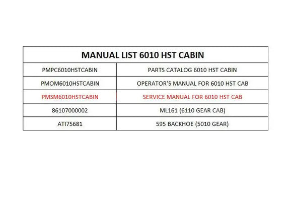 Mahindra Service Manual PMSM6010HSTCABIN Mahindra Direct Parts