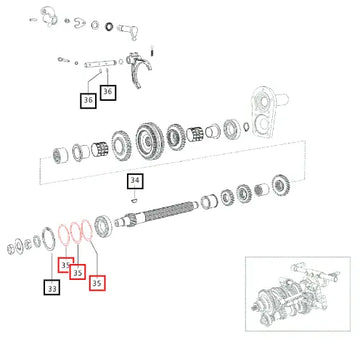 Mahindra Shim Rear - 0.2 006507799D1 Mahindra Direct Parts