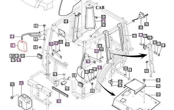 Mahindra Side Mirror Right Hand RH / Left Hand LH Mahindra Direct Parts