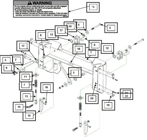 Mahindra Skid Steer Tool Carrier Attachment (Complete) KMW13044076 Mahindra Direct Parts