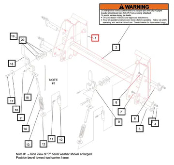 Mahindra Skid Steer Tool Carrier Frame KMW13044166 Mahindra Direct Parts