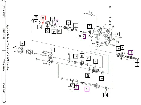 Mahindra Spacer Gear Reverse Pto Output 540/1000rpm 006504077D1 Mahindra Direct Parts