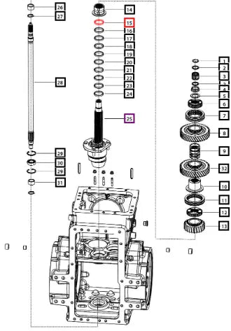 Mahindra Spacer Graded Spline Shaft 5 6 006509983U1 Mahindra Direct Parts