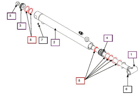 Mahindra Stabilizer Cylinder Seal Kit KMW05902087 Mahindra Direct Parts