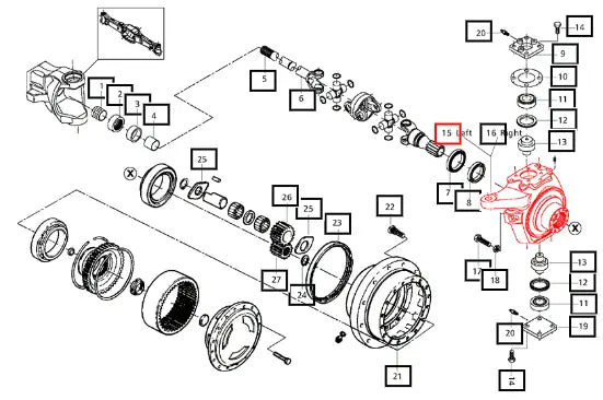 Mahindra Steering Case LH 006506172C1 Mahindra Direct Parts