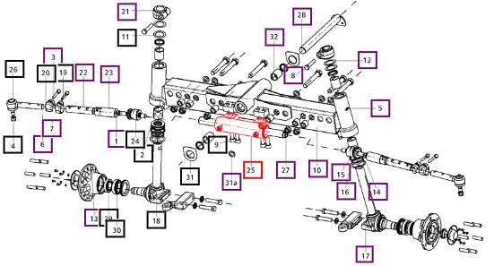 Mahindra Steering Cylinder 007602002D1 Mahindra Direct Parts