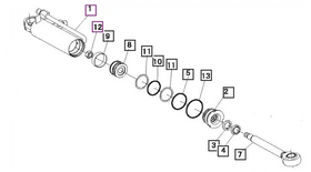 Mahindra Steering Hydraulic Cylinder 19473172AG1 Mahindra