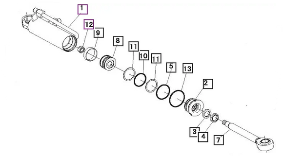 Mahindra Steering Hydraulic Cylinder 19473172AG1 Mahindra
