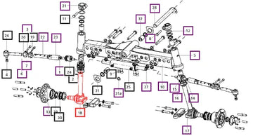 Mahindra Steering Knuckle LH 007601996D1 Mahindra Direct Parts