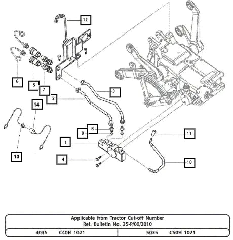 Mahindra Sticker For Auxiliary Valve E007607140D1 Mahindra Direct Parts