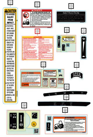 Mahindra Sticker For Warning Trye Pressure 007651193V01 Mahindra Direct Parts