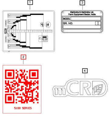 Mahindra Sticker Qr Code 008016611V01 Mahindra Direct Parts