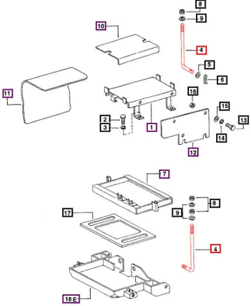 Mahindra Stud Battery Holder 001099971R3 Mahindra Direct Parts