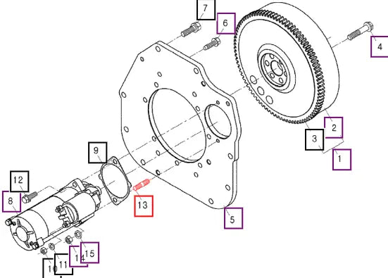 Mahindra Stud Bolt (for Starter Motor E550063014) 151751028 Mahindra Direct Parts