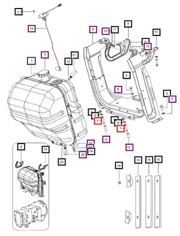 Mahindra Stud Fuel Tank Mounting - 4wd 007515027C1 Mahindra Direct Parts