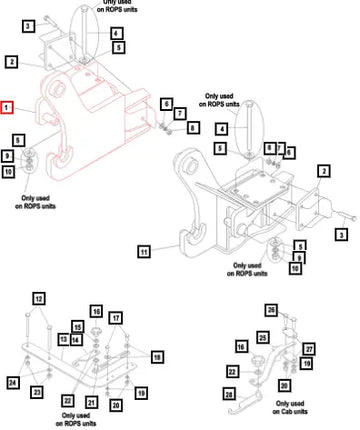 Mahindra Subframe Assembly Rh KMW68012207 Mahindra Direct Parts