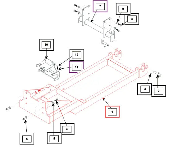 Mahindra Subframe KMW68012060 Mahindra Direct Parts