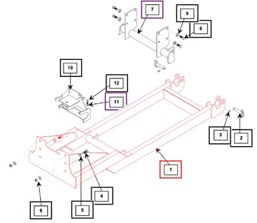 Mahindra Subframe KMW68012060 Mahindra Direct Parts