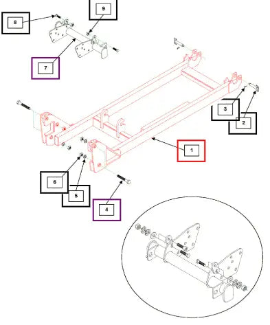 Mahindra Subframe KMW68012106 Mahindra Direct Parts