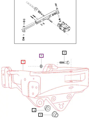 Mahindra Support Assy. Front Axle 007602482C91 Mahindra Direct Parts