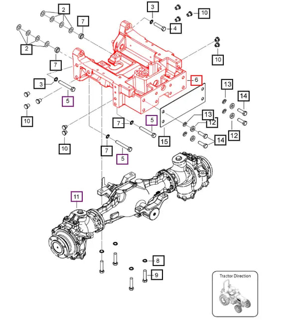 Mahindra Support Front Axle 008021417V01 Mahindra Direct Parts