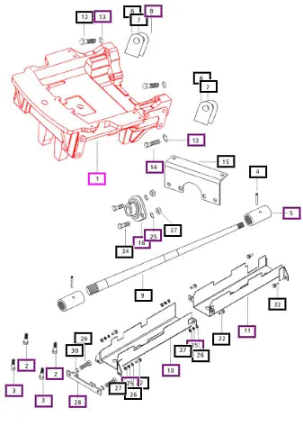Mahindra Support Front Axle 4500 4Wd 007600462C1 Mahindra Direct Parts