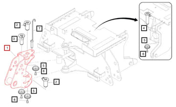 Mahindra Swing Frame, Mahindra Red 60064451-36ALO Mahindra Direct Parts