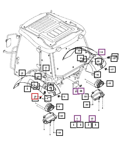 Mahindra Switch Assy , Ext Hitch/Upper 10016462400 Mahindra Direct Parts