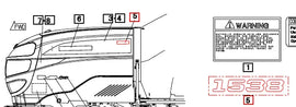 Mahindra Tractor 1538 Sticker / Decal 19488786000 Mahindra